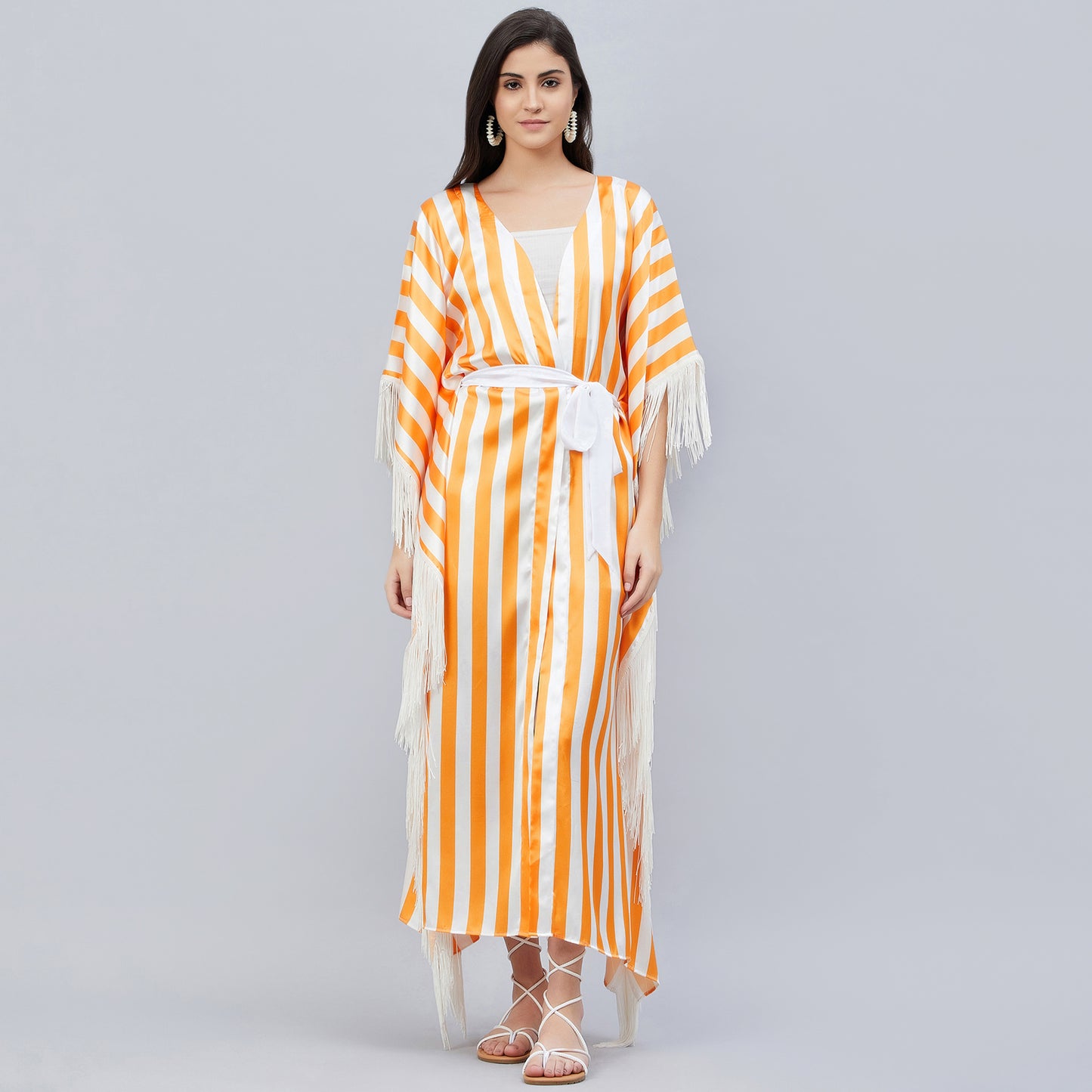 Orange Full Length Cover-Up