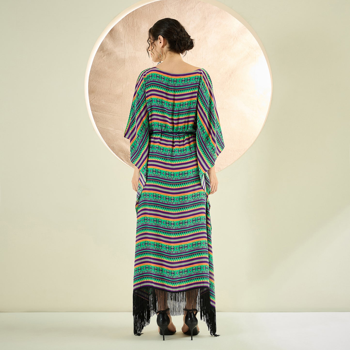 Green Aztec Poncho Dress