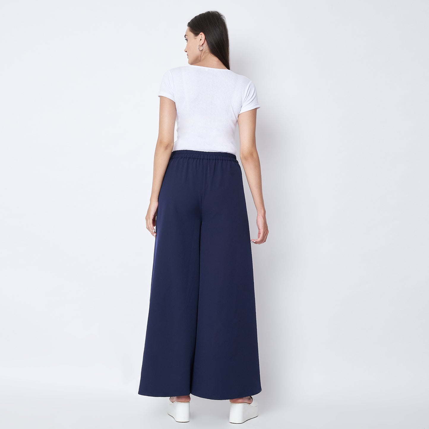 Dark Blue Wide Leg Pants