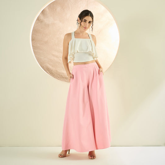 Pink Wide Leg Pants