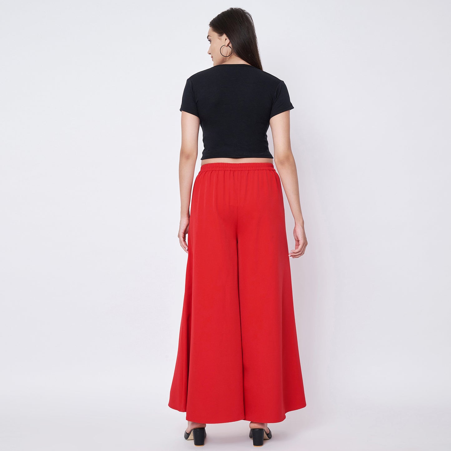 Red Wide Leg Pants