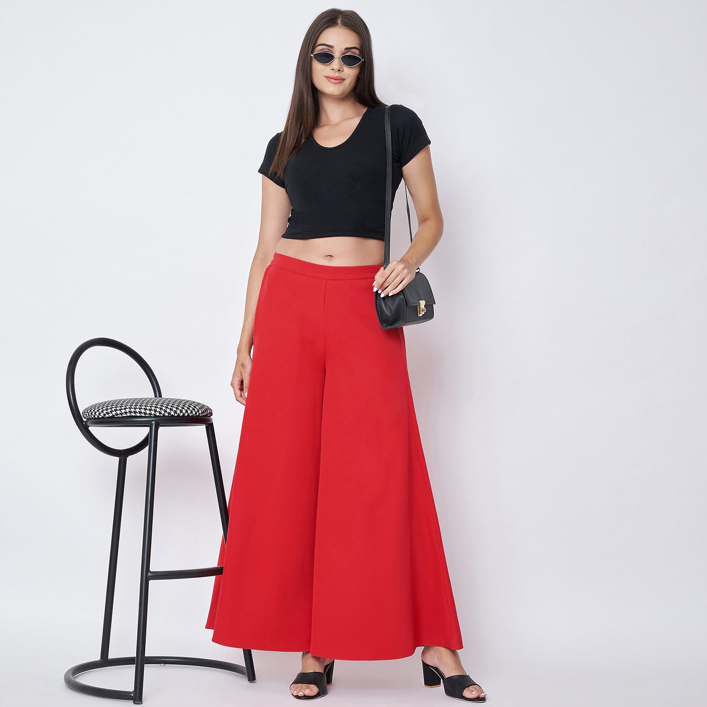 Red Wide Leg Pants