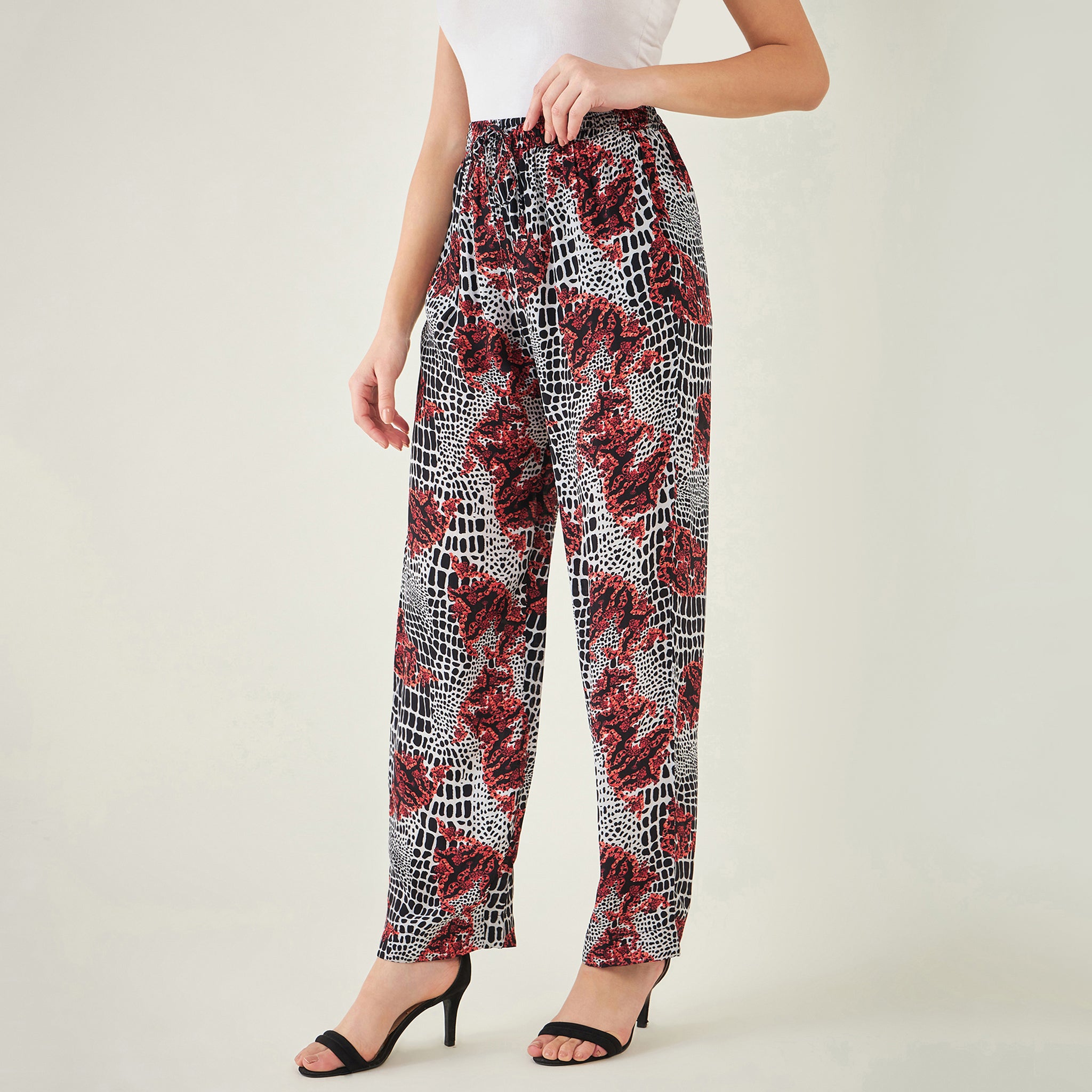 Leopard wide leg trousers – Bluzat