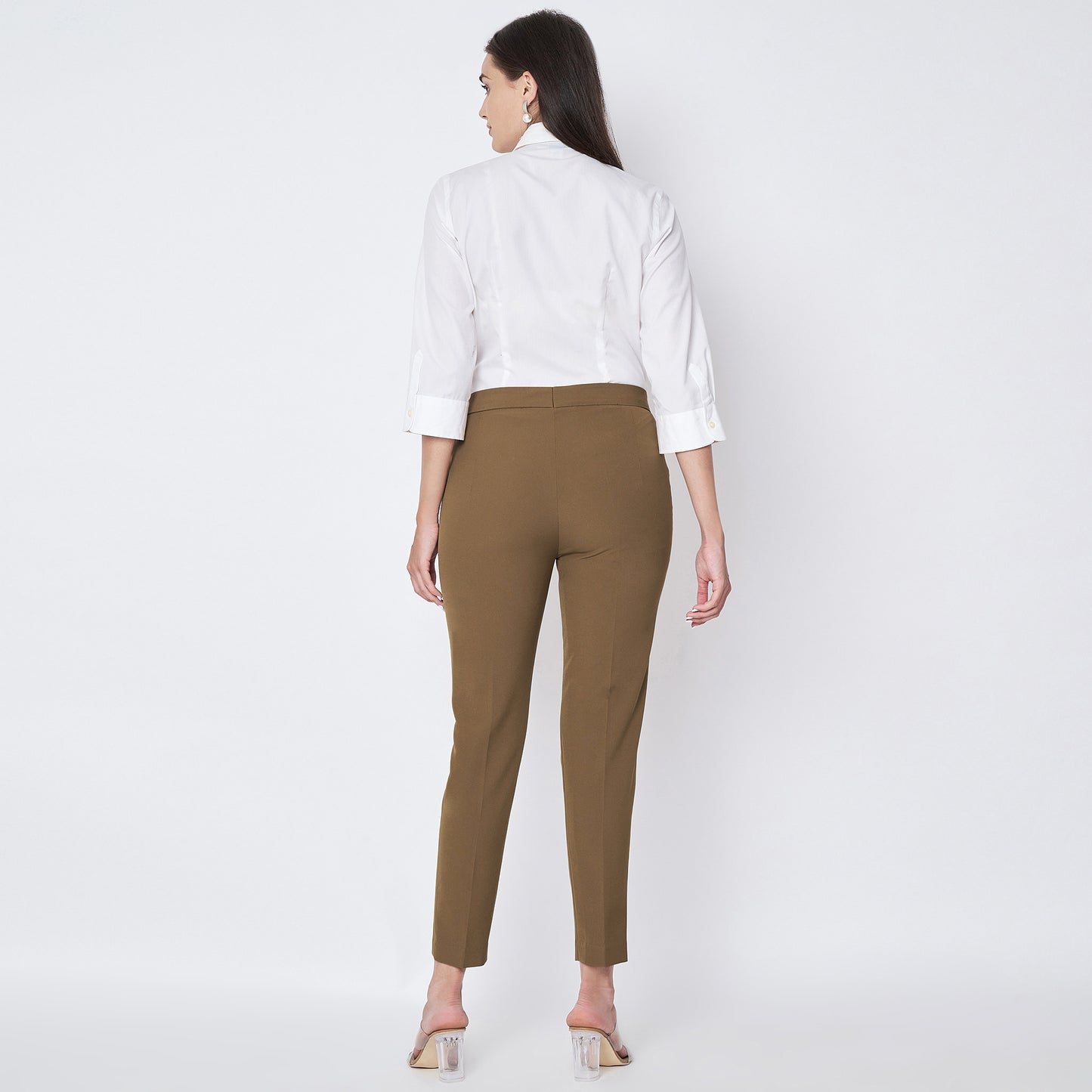 Beige Slim Fit Pants