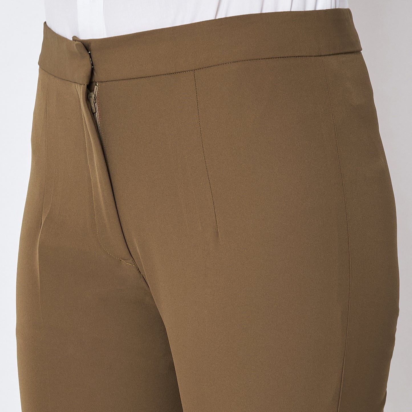 Beige Slim Fit Pants