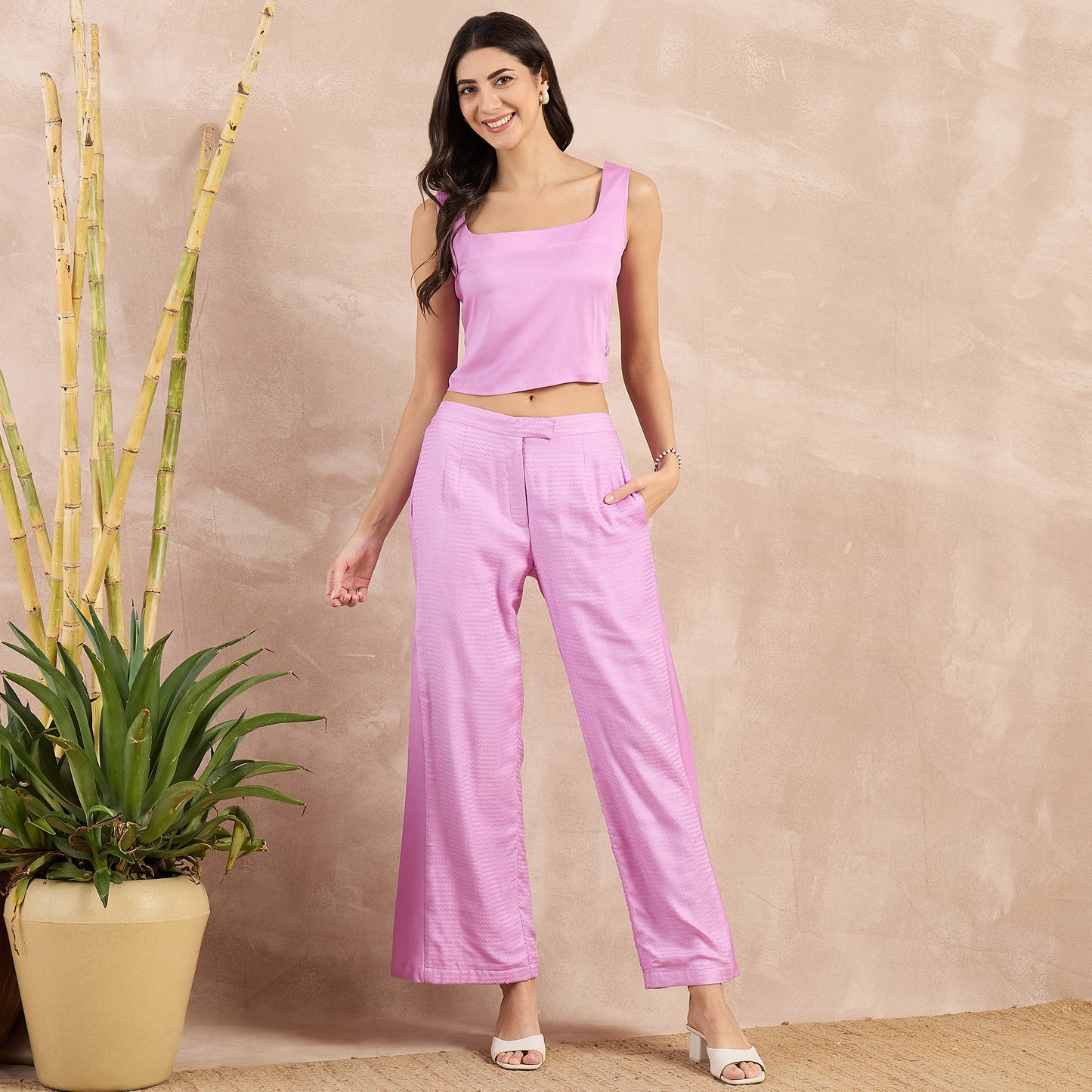 Purple Flared Trouser