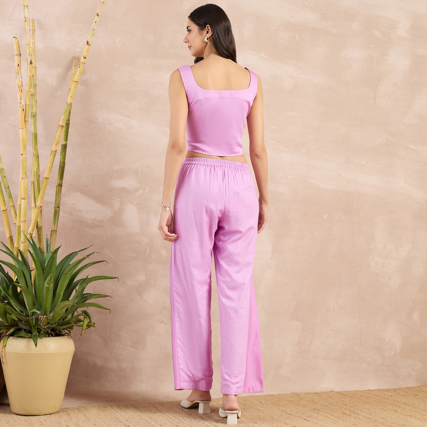 Purple Flared Trouser