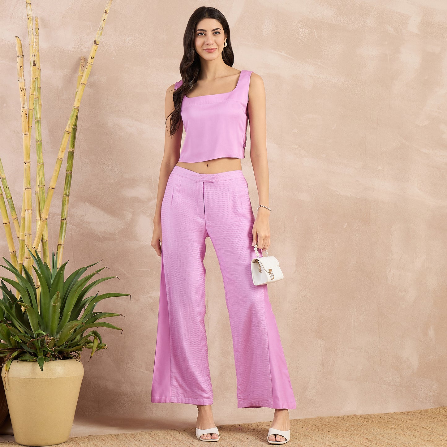 Purple Flared Trouser