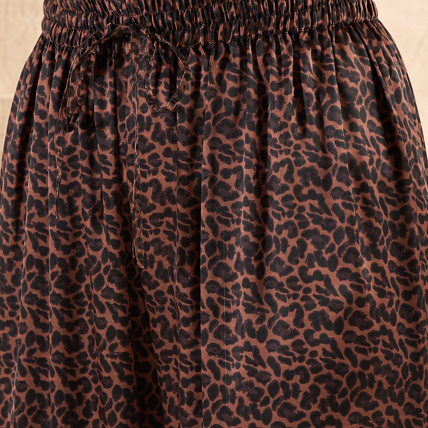 Brown Animal Print Pants