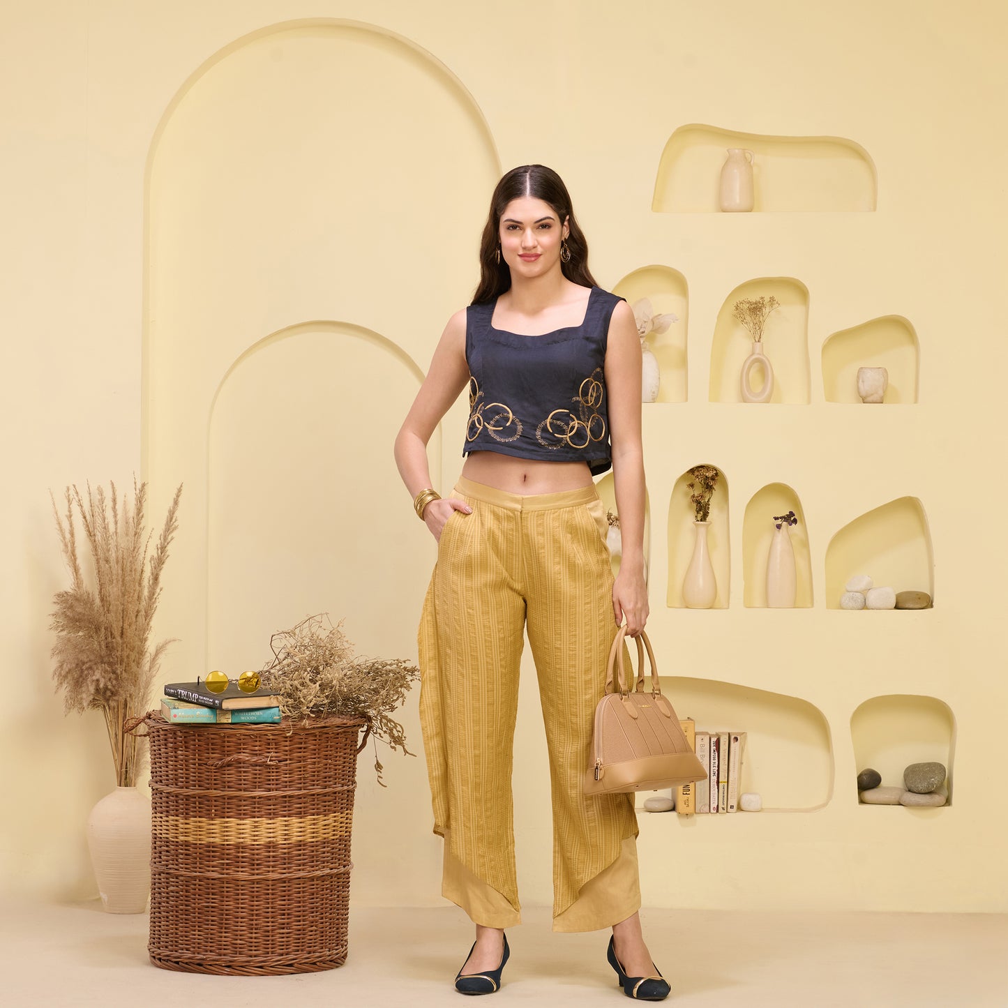 Golden Layered Trouser