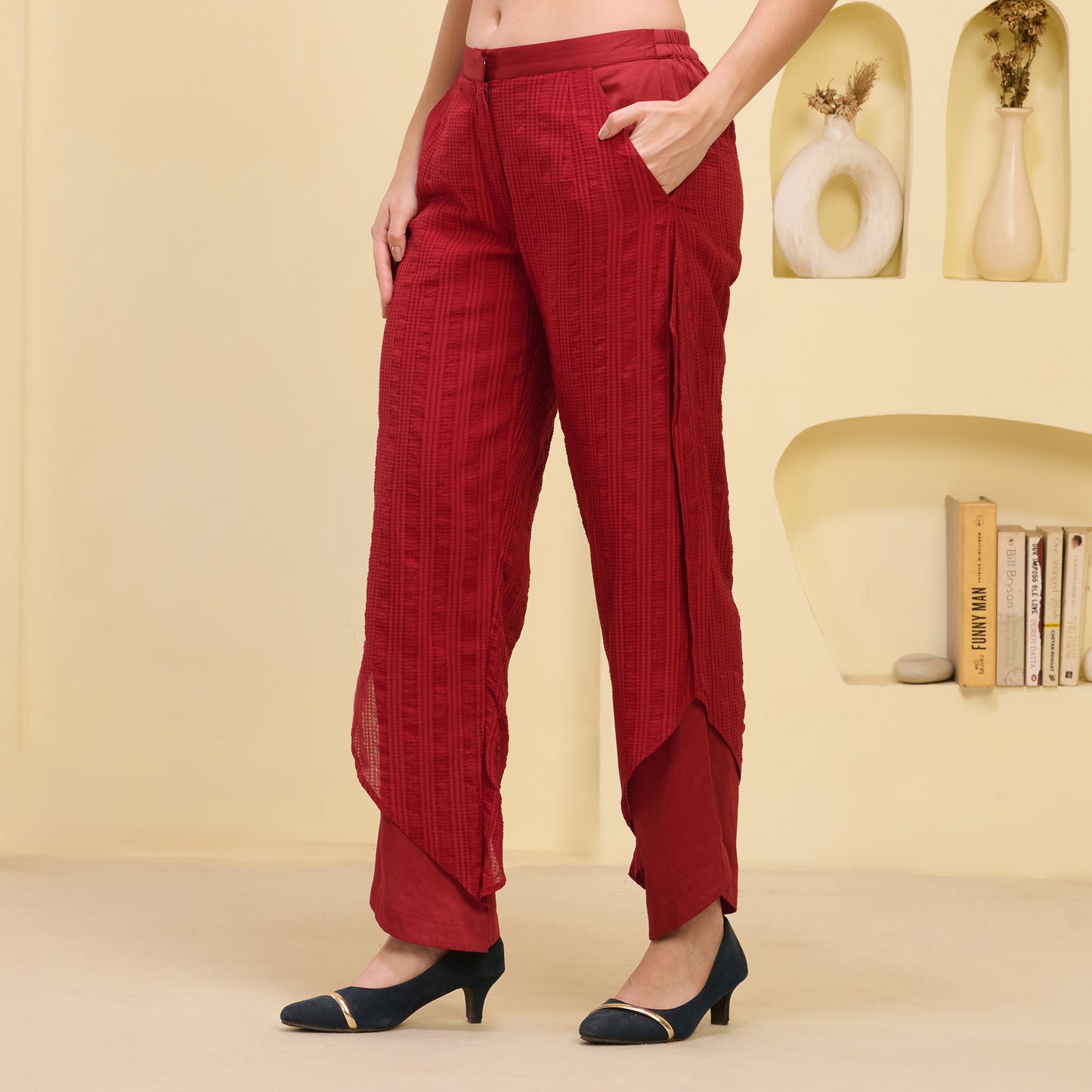 Red Layered Trouser