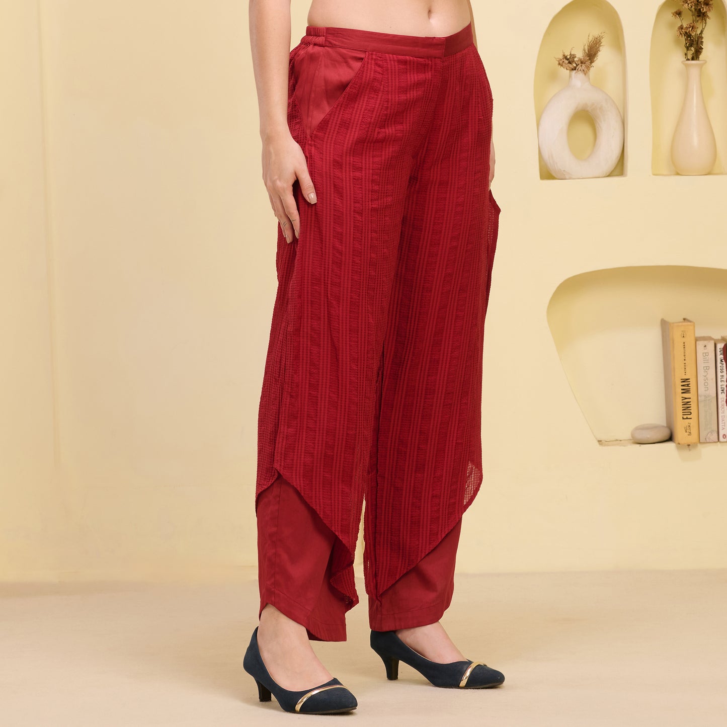 Red Layered Trouser