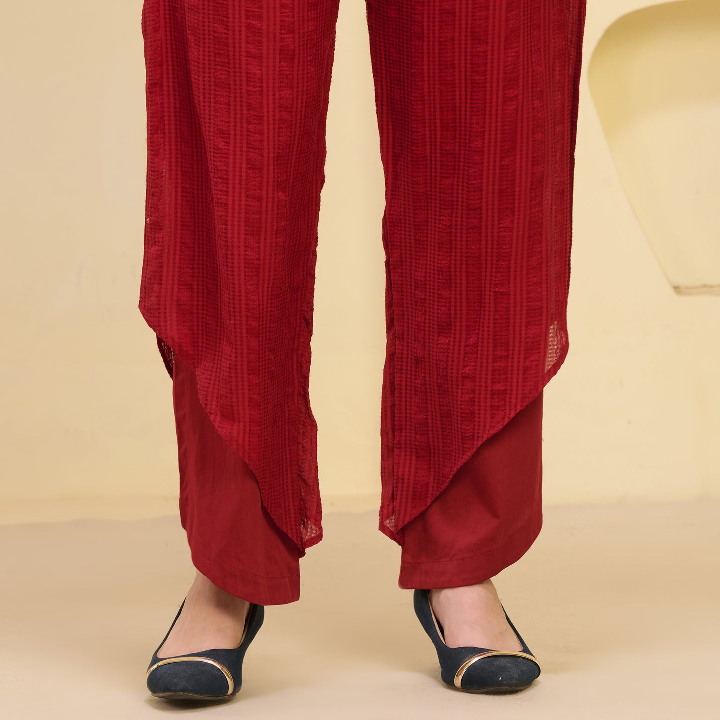 Red Layered Trouser