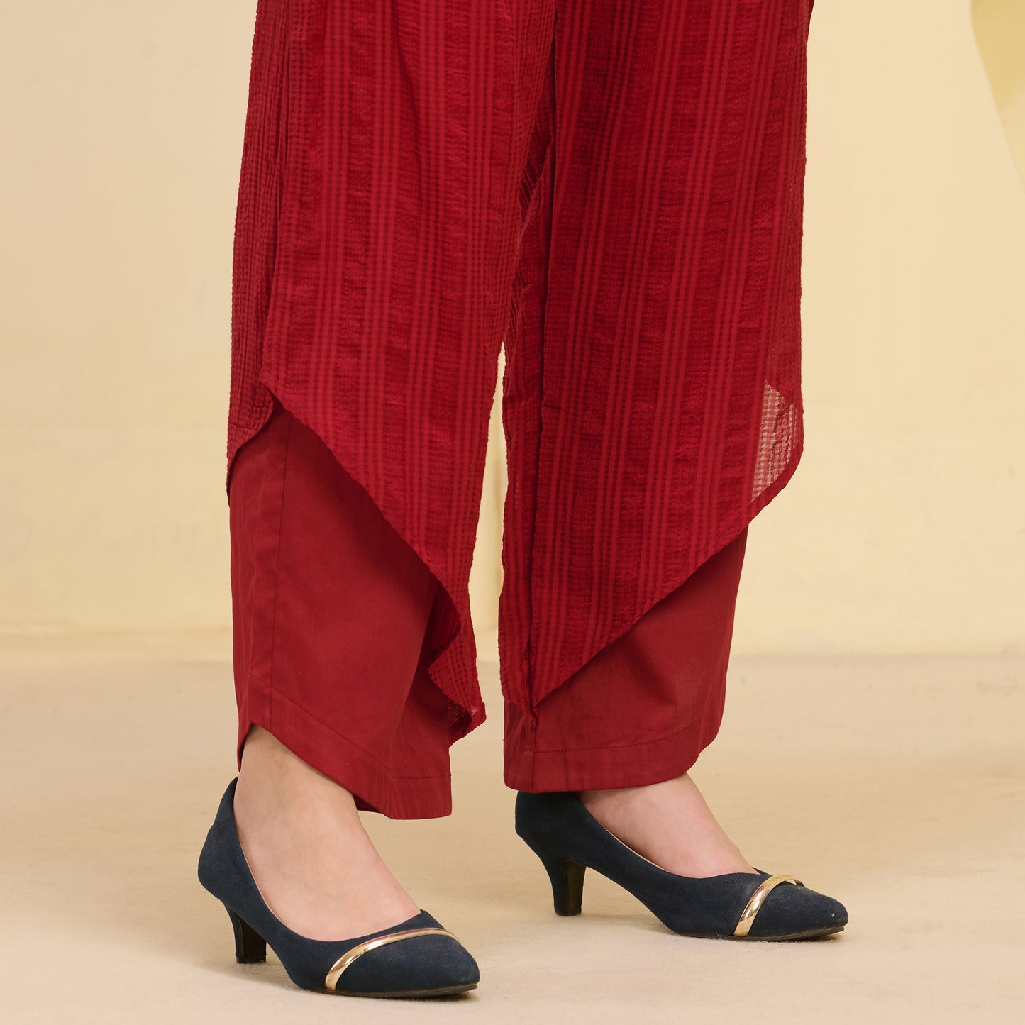 Red Layered Trouser