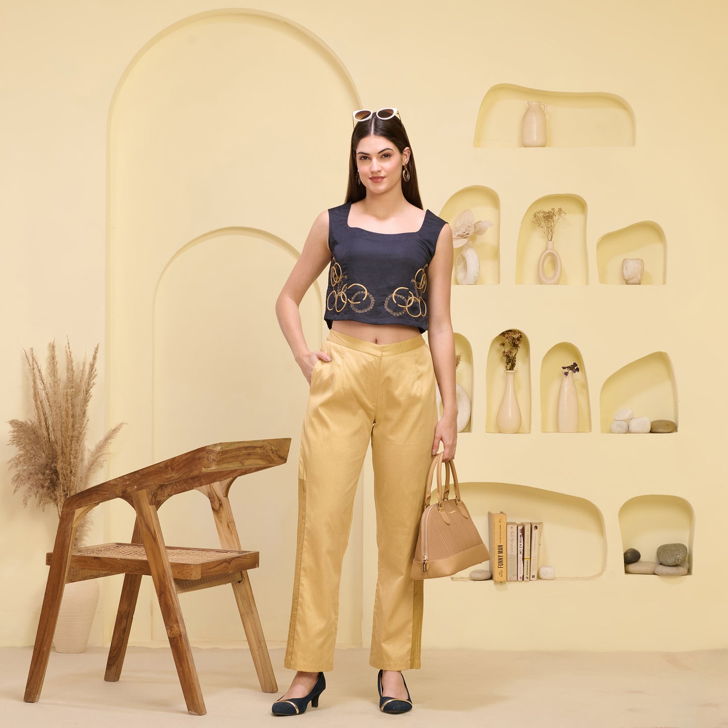 Golden Straight Trouser