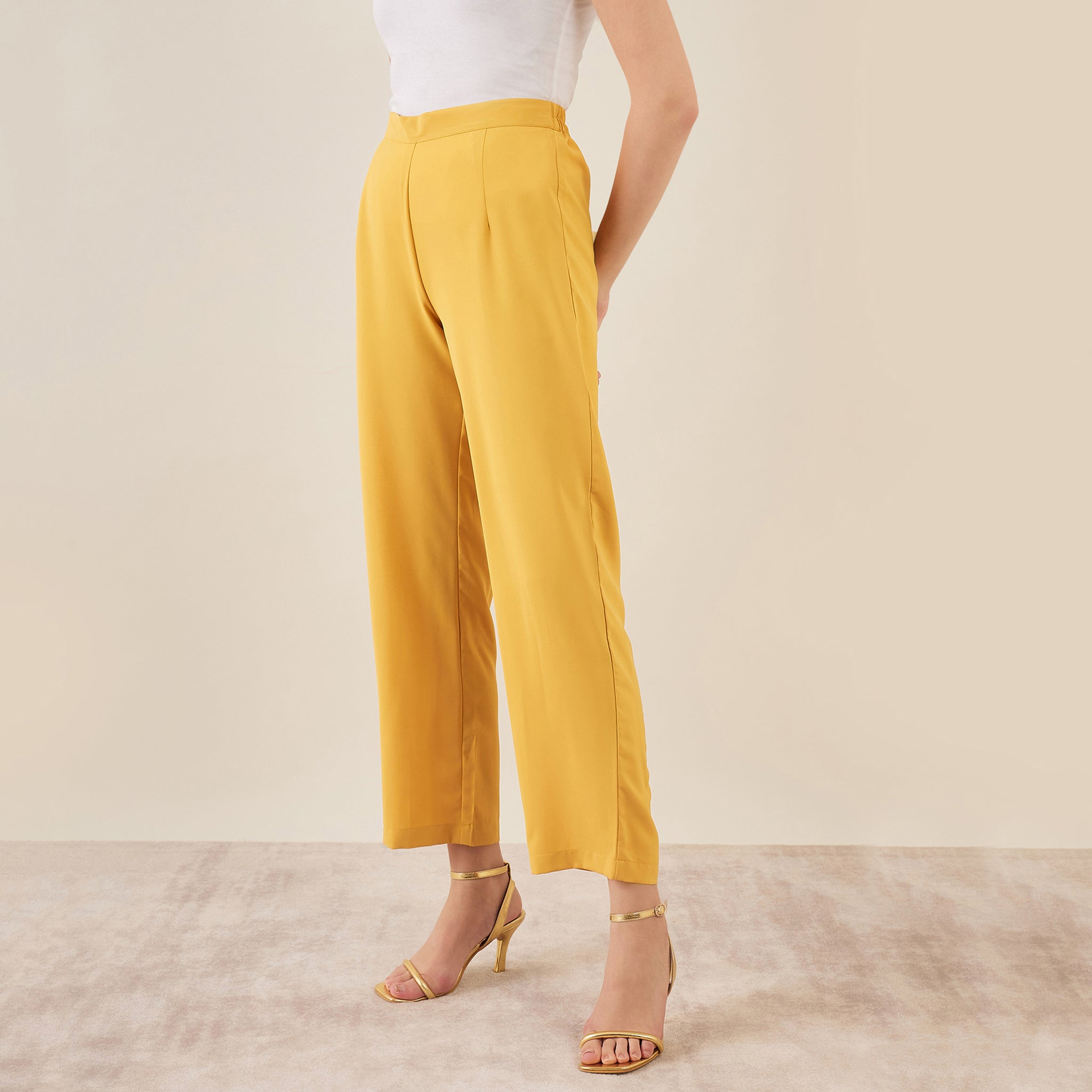 Herringbone straight trousers - Woman | Mango Pakistan