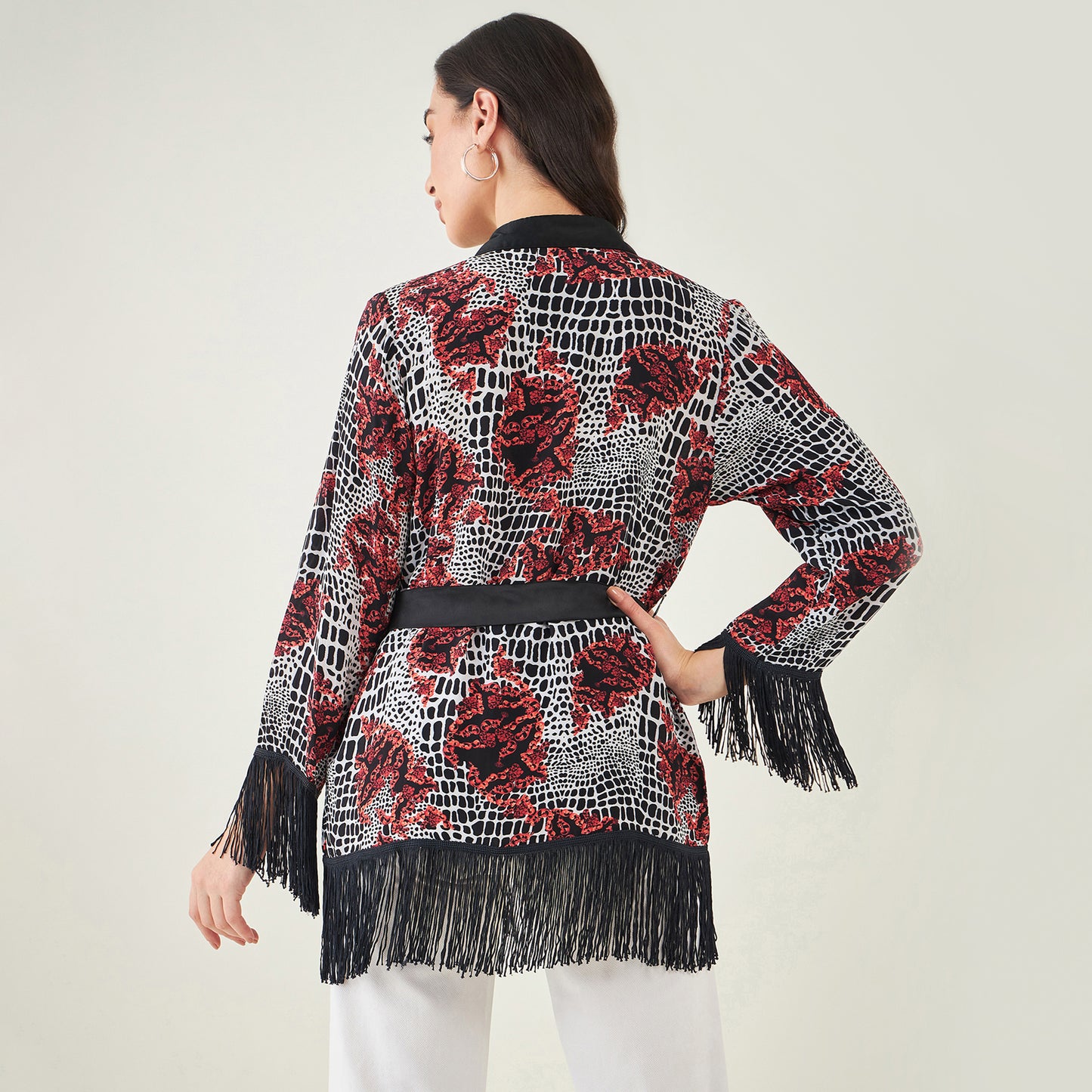 Red Baroque Animal Print Shirt