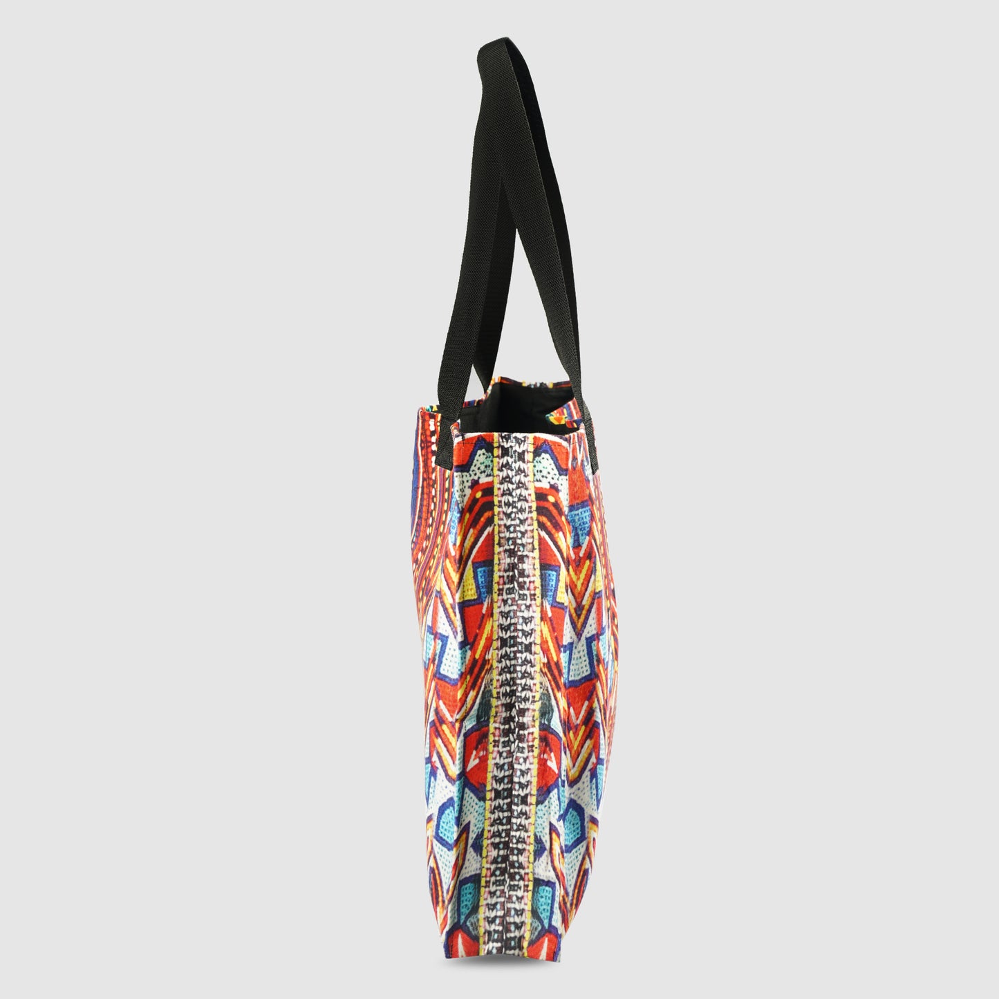 Blue and Red Tribal Print Tote Bag