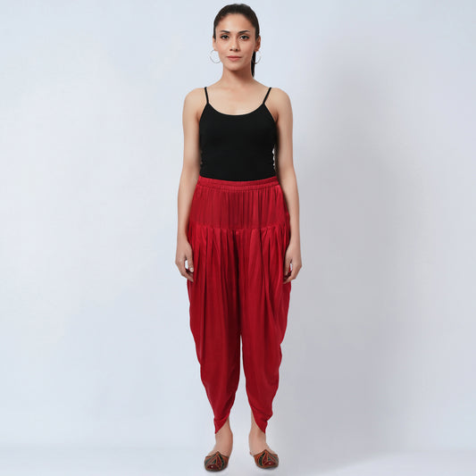 Red Dhoti Pants