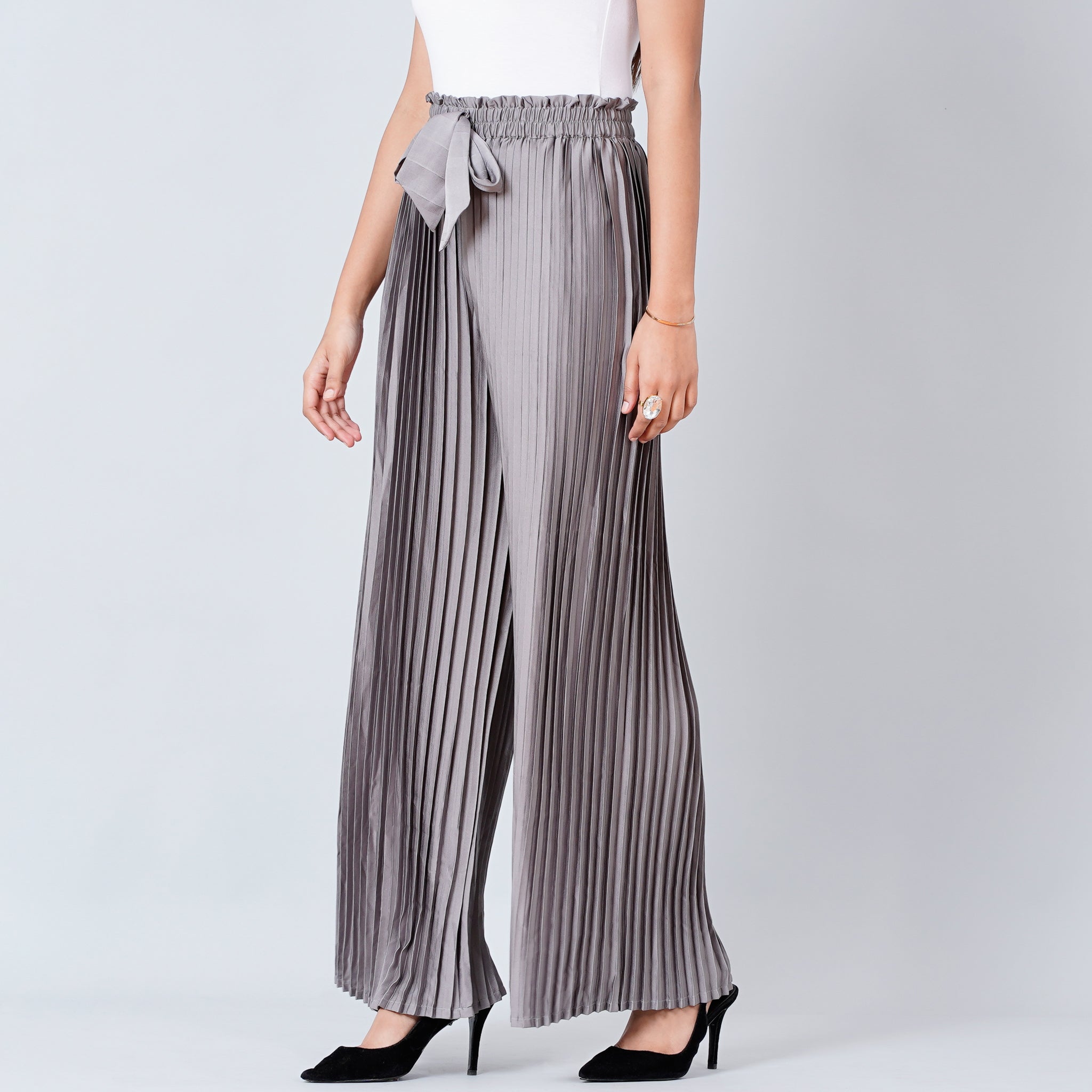 Buy ALAXENDER PRESENT Casual Palazzo Pants for Women Lounge Pants Wide Leg  Trousers (BLACK) Online at Best Prices in India - JioMart.