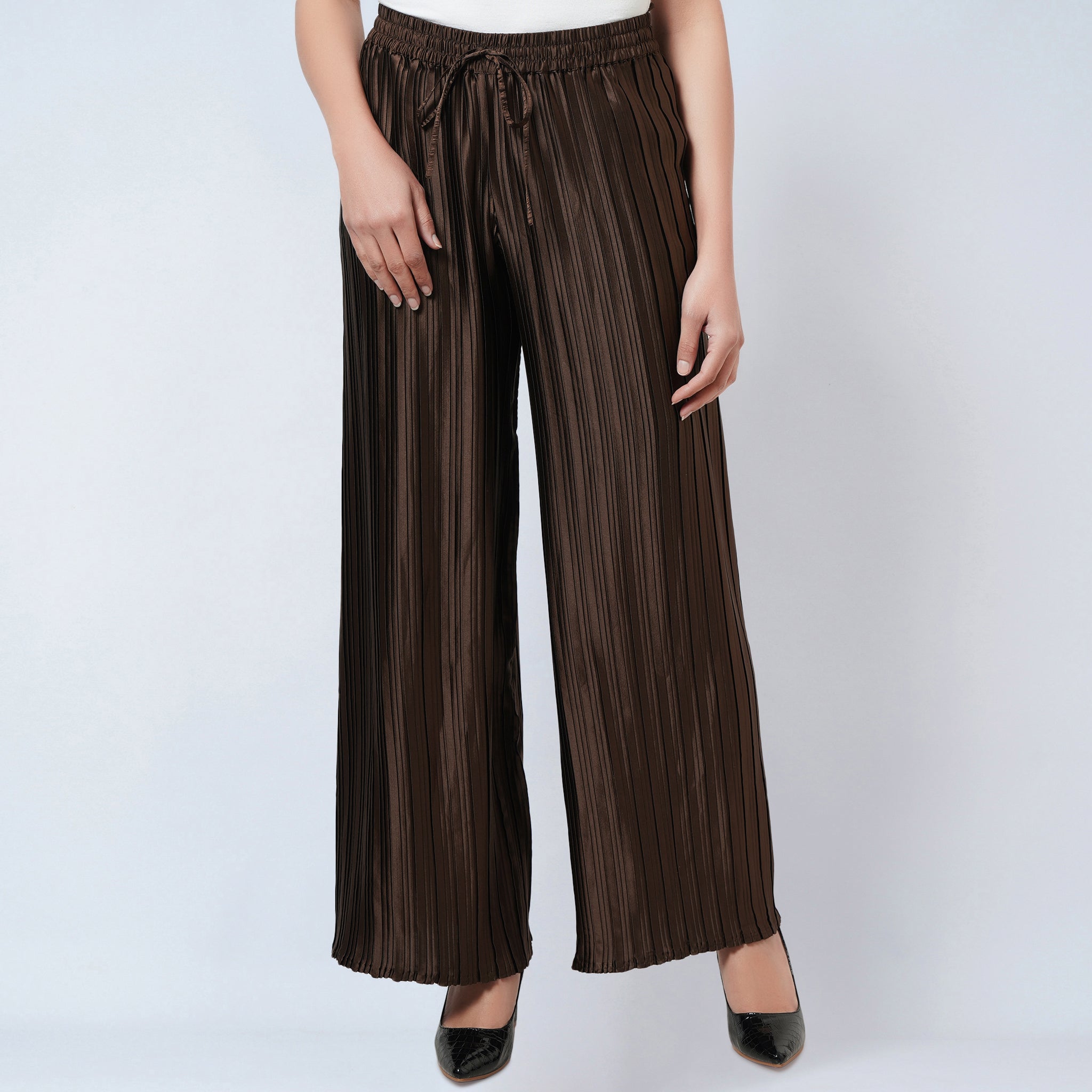 Box pleated clearance palazzo pants