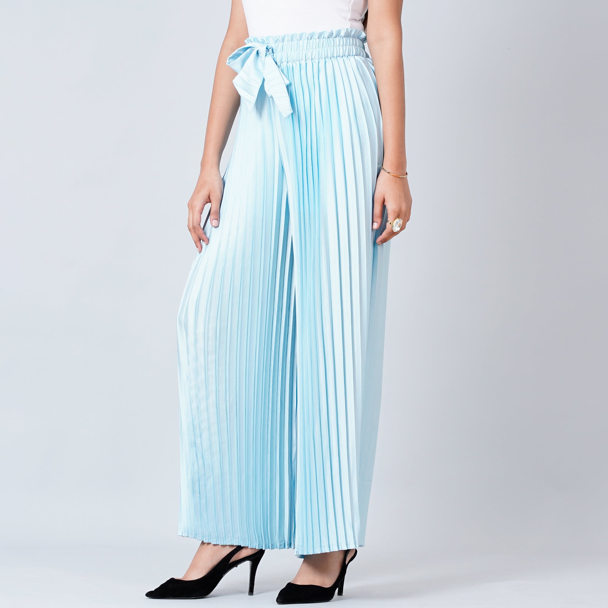 Pleated Palazzo Pants, Turquoise – Two Wild Roses Boutique