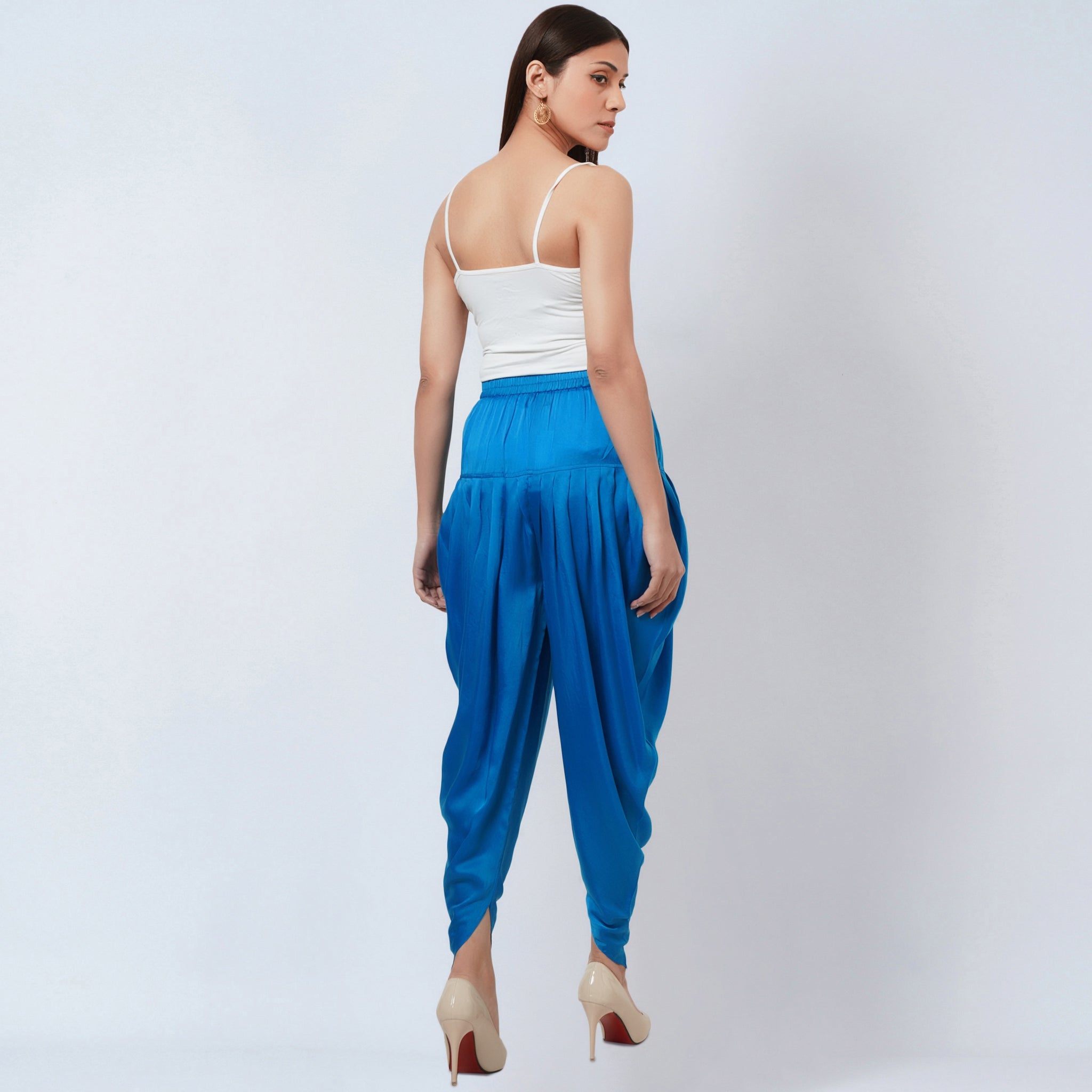 Buy Red-Yellow Elasticated-waist Bandhani Cotton Dhoti Pants Online at  Jaypore.com