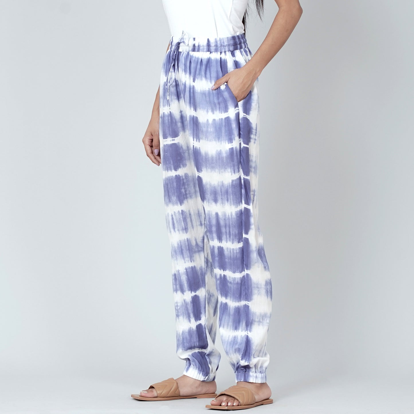 Blue and White Tie-Dye Lounge Set