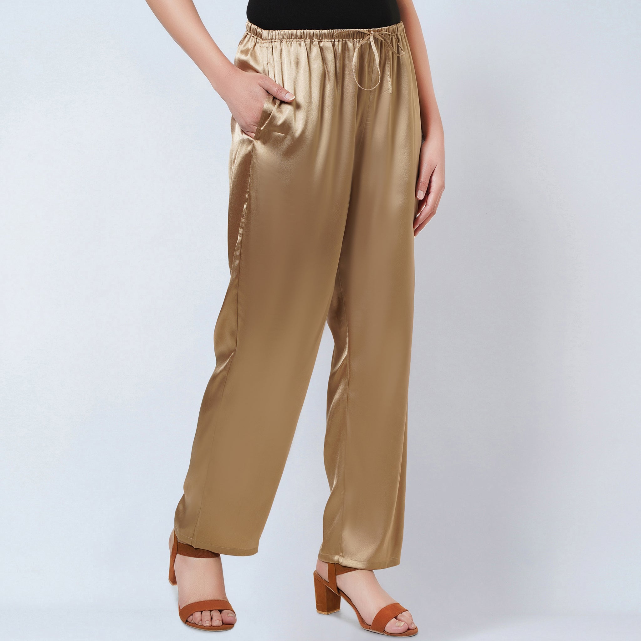 Buy Pallavi Jaipur Green Silk Satin Tunic And Pant Set Online  Aza Fashions